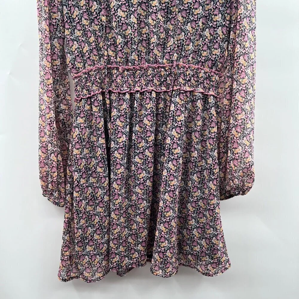 Sadie & Sage Women's Floral A-Line Dress Long Sleeve Size Medium